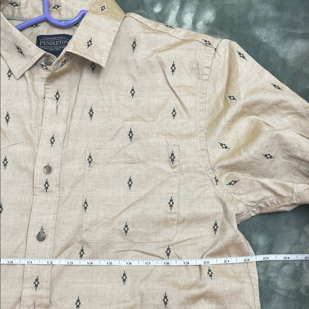 Pendleton Tan Short Sleeve Button Down Shirt NWT - image 8